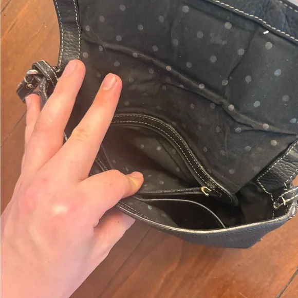 Kate Spade Pebbled Leather Shoulder Bag - Black USED - Picture 11 of 12